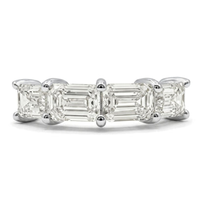 14K 2.00cttw Emerald Cut VS White Diamond Band Ring