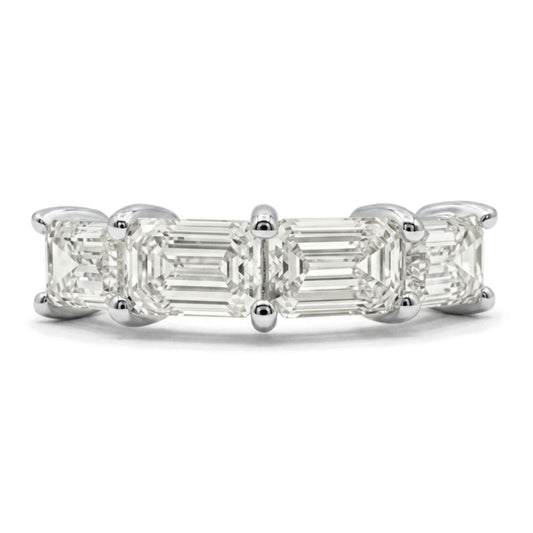 14K 2.00cttw Emerald Cut VS White Diamond Band Ring