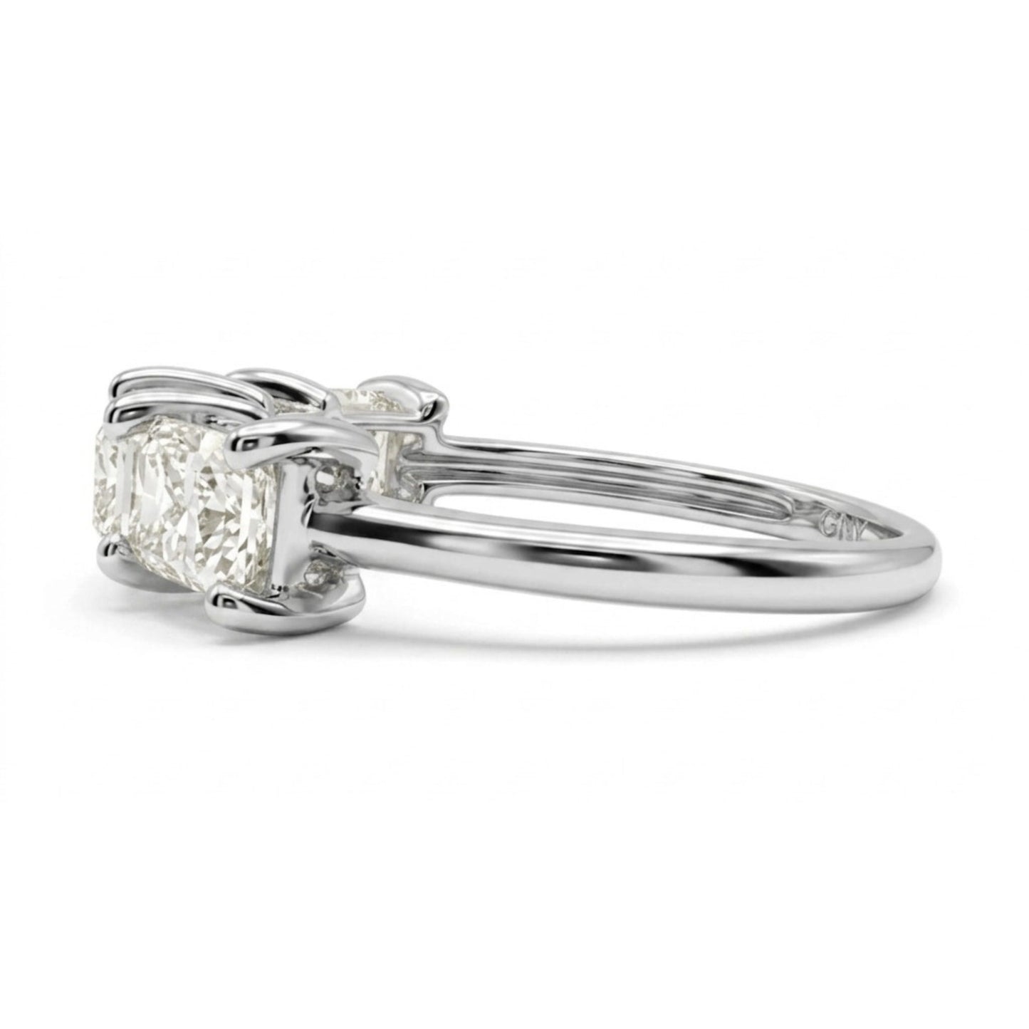 14K 2.00cttw Emerald Cut VS White Diamond Band Ring