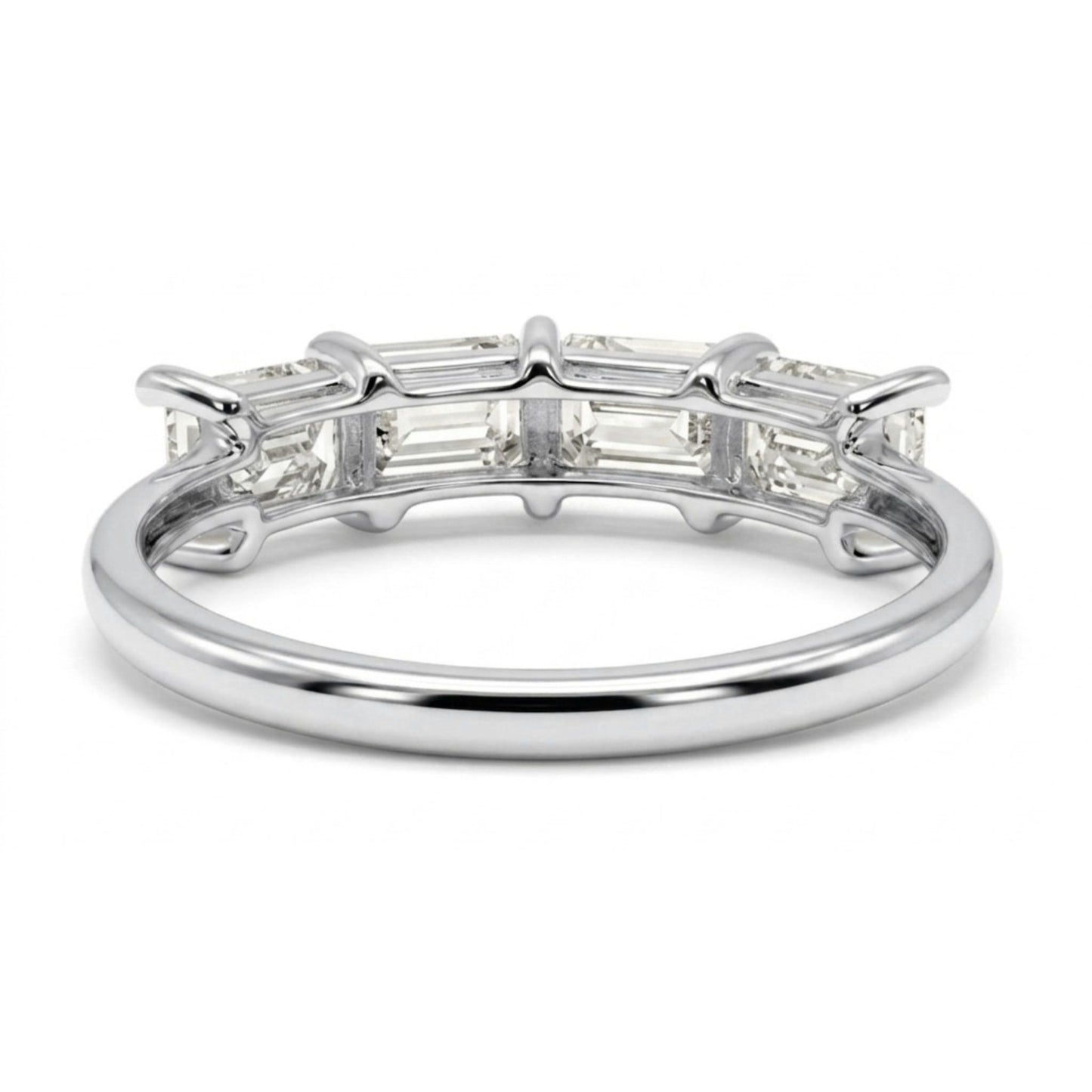14K 2.00cttw Emerald Cut VS White Diamond Band Ring