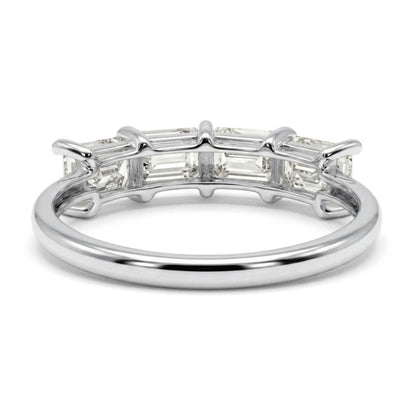 14K 2.00cttw Emerald Cut VS White Diamond Band Ring