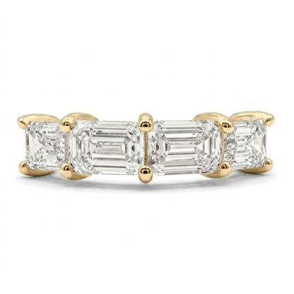 14K 2.00cttw Emerald Cut VS White Diamond Band Ring