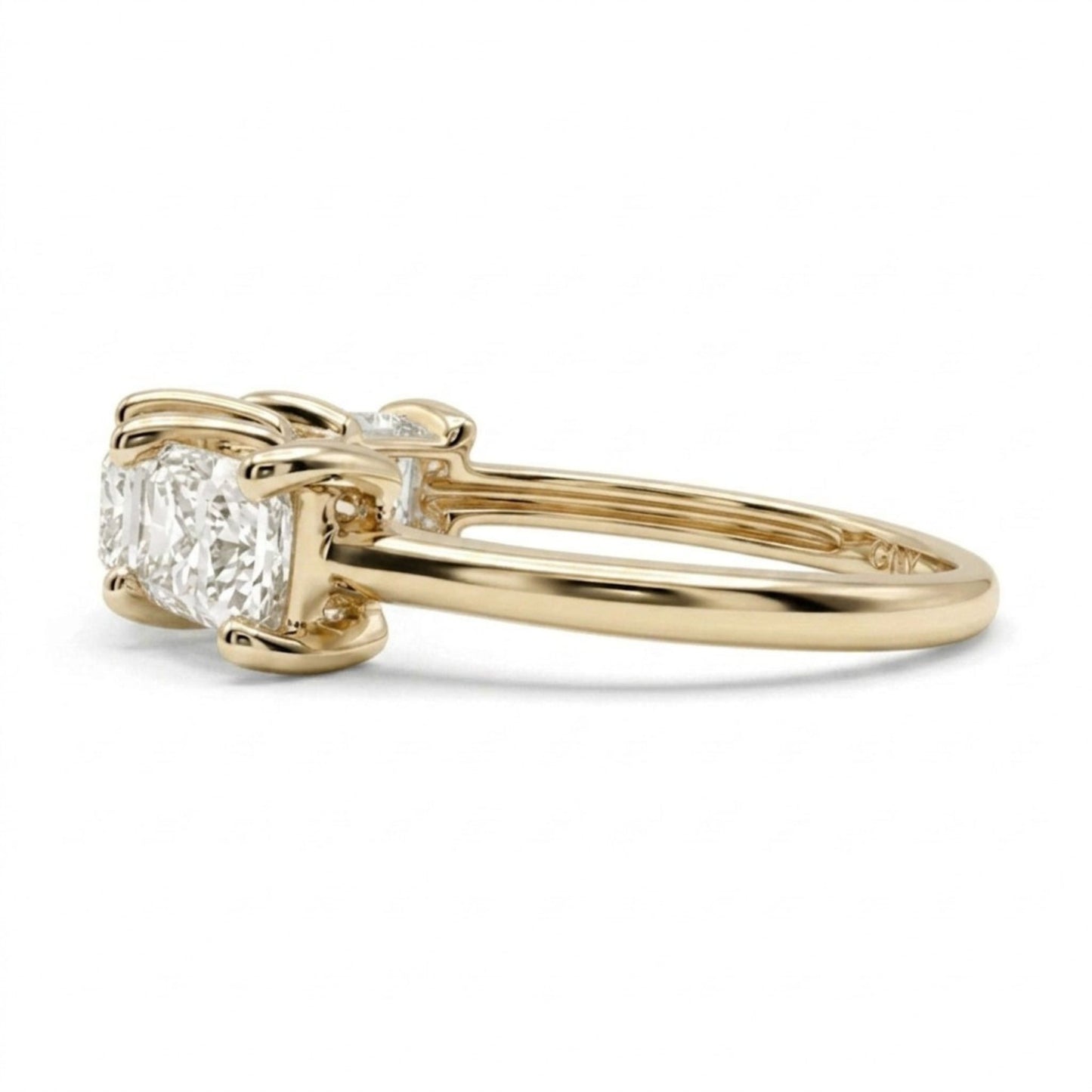 14K 2.00cttw Emerald Cut VS White Diamond Band Ring
