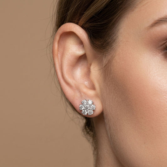 14K 2.50cttw Round VS White Diamond Stud Earrings
