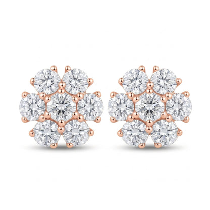 14K 2.50cttw Round VS White Diamond Stud Earrings