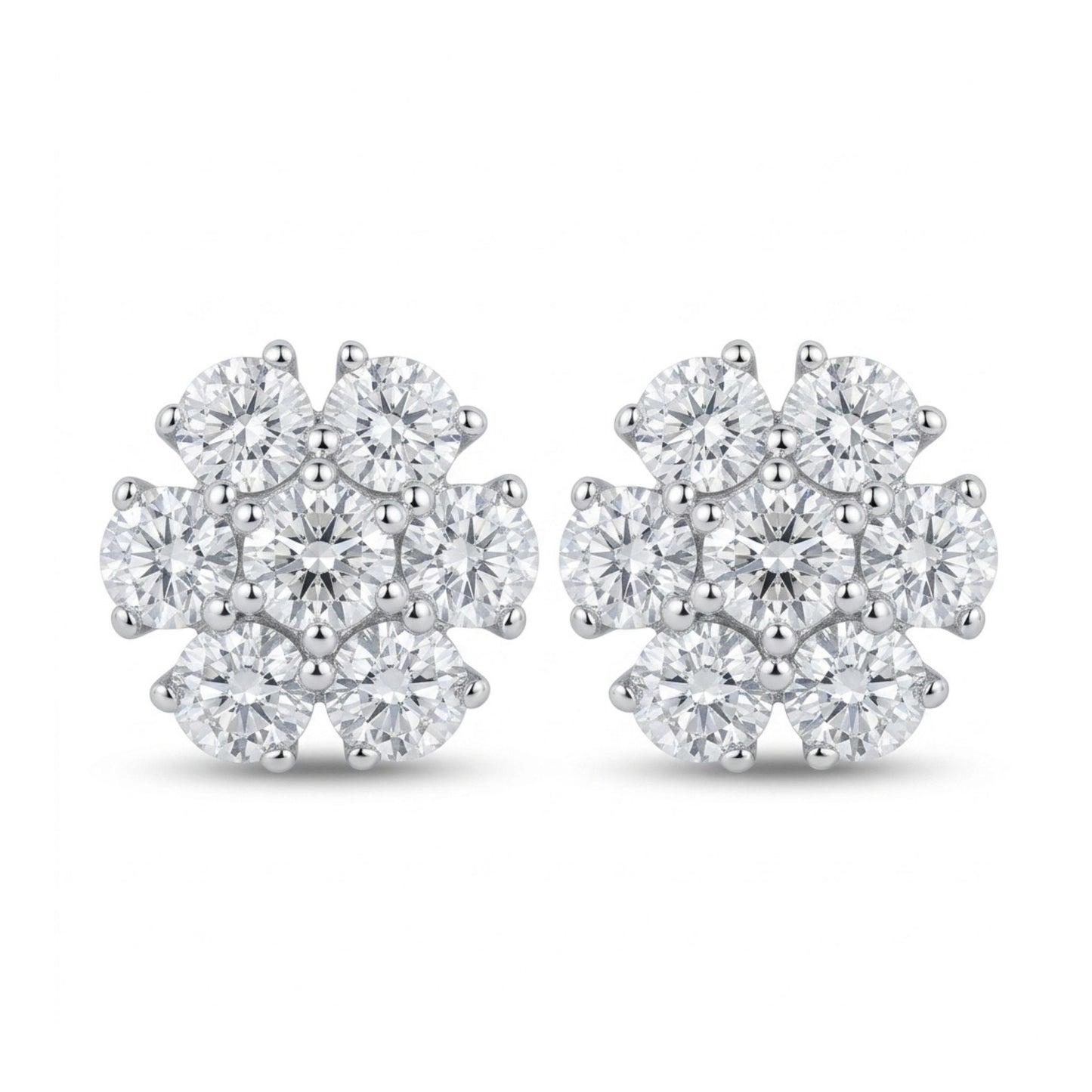 14K 2.50cttw Round VS White Diamond Stud Earrings
