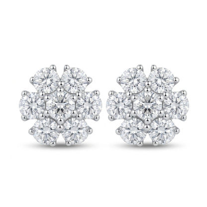 14K 2.50cttw Round VS White Diamond Stud Earrings