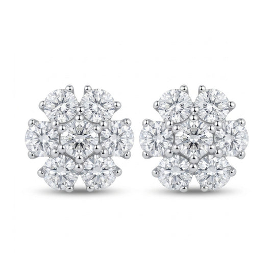14K 2.50cttw Round VS White Diamond Stud Earrings