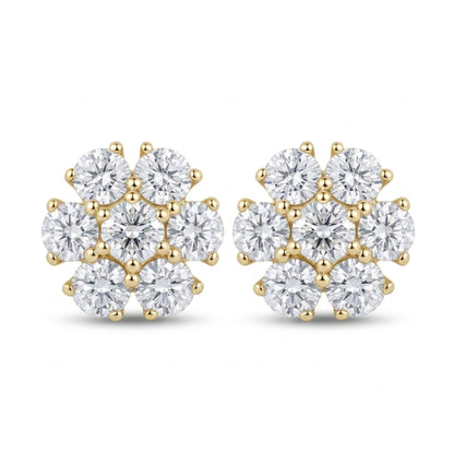 14K 2.50cttw Round VS White Diamond Stud Earrings