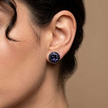 14K 12.70cttw Round Leopard Opal Stud Earrings