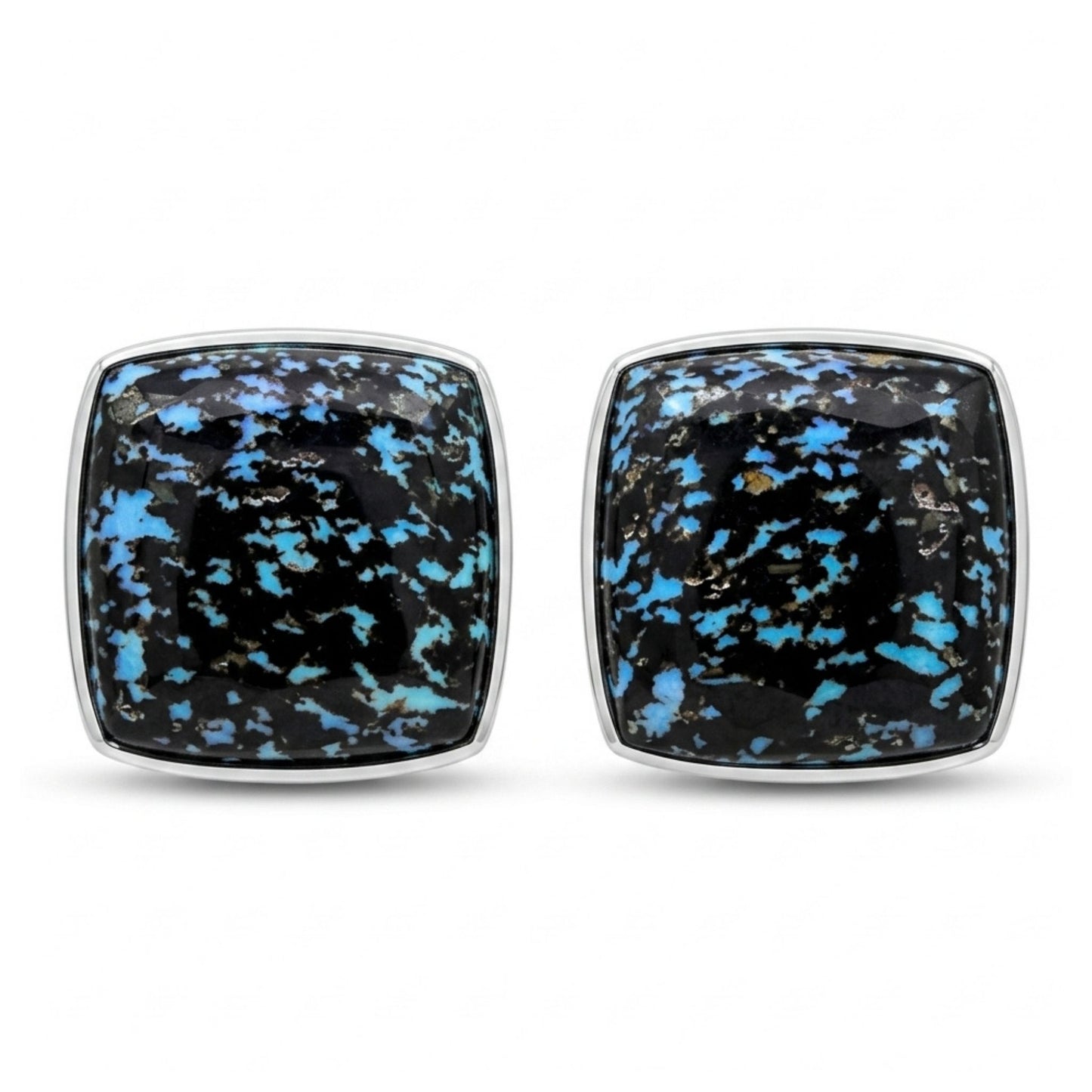 14K 14.70cttw Cushion Leopard Opal Stud Earrings