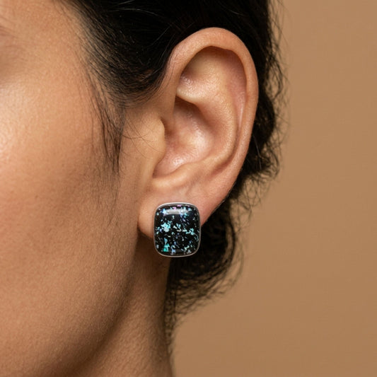 14K 25.34cttw Cushion Leopard Opal Stud Earrings