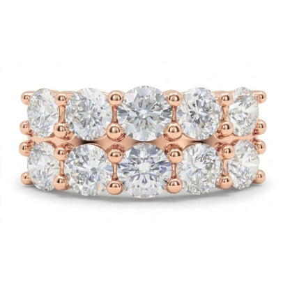 14K 2.00cttw Round VS White Diamond Band Ring