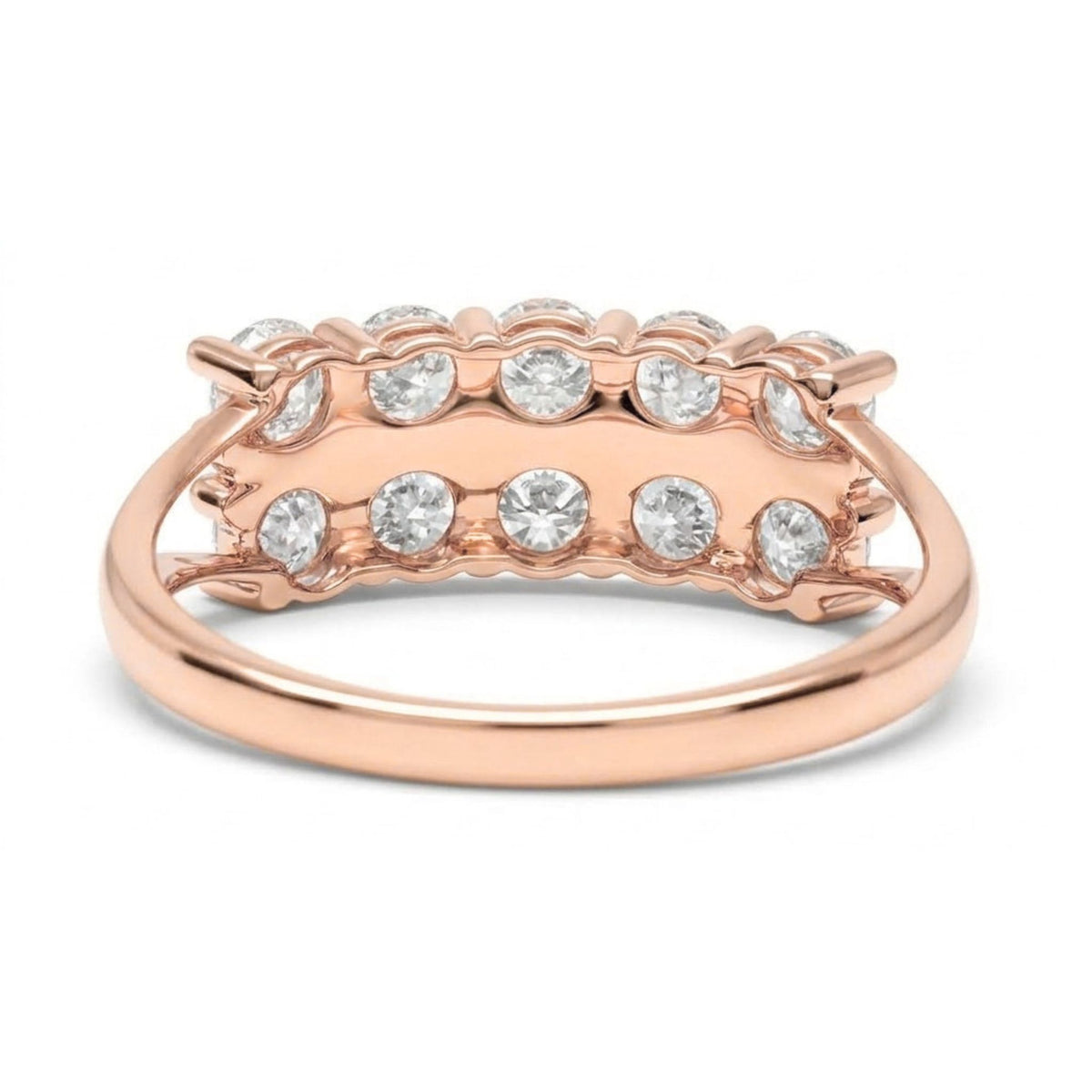 14K 2.00cttw Round VS White Diamond Band Ring
