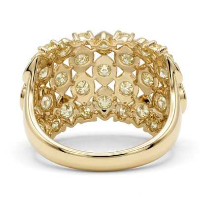 14K 1.77cttw Round VS Light Yellow Diamond Ring