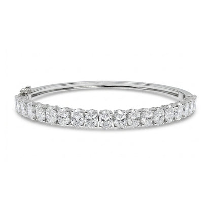 14K 6.00cttw Oval VS White Diamond Bangle