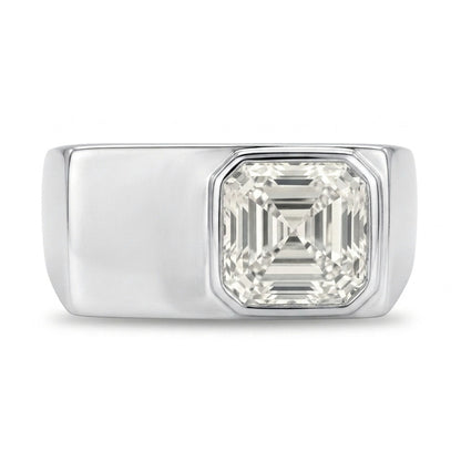 14K 1.50ct Asscher Cut VS White Diamond Band Ring