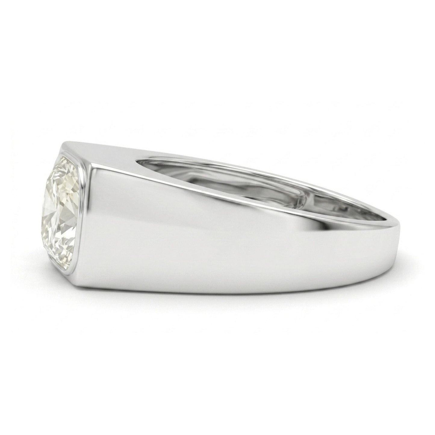 14K 1.50ct Asscher Cut VS White Diamond Band Ring