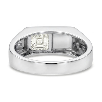 14K 1.50ct Asscher Cut VS White Diamond Band Ring