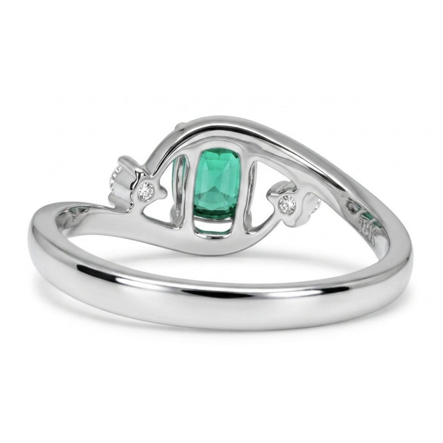 14K 1.17ct Cushion Lagoon Tourmaline 0.14cttw VS White Diamonds Ring