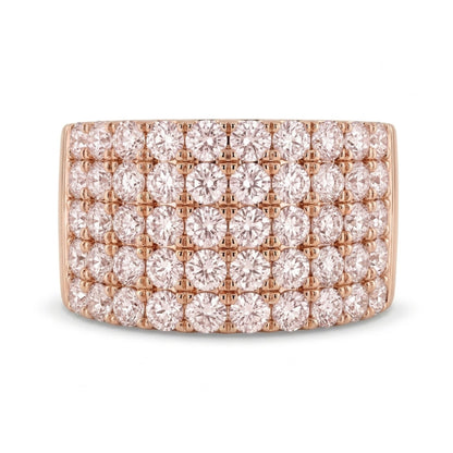 14K 2.00cttw Round Pink Diamond Band Ring