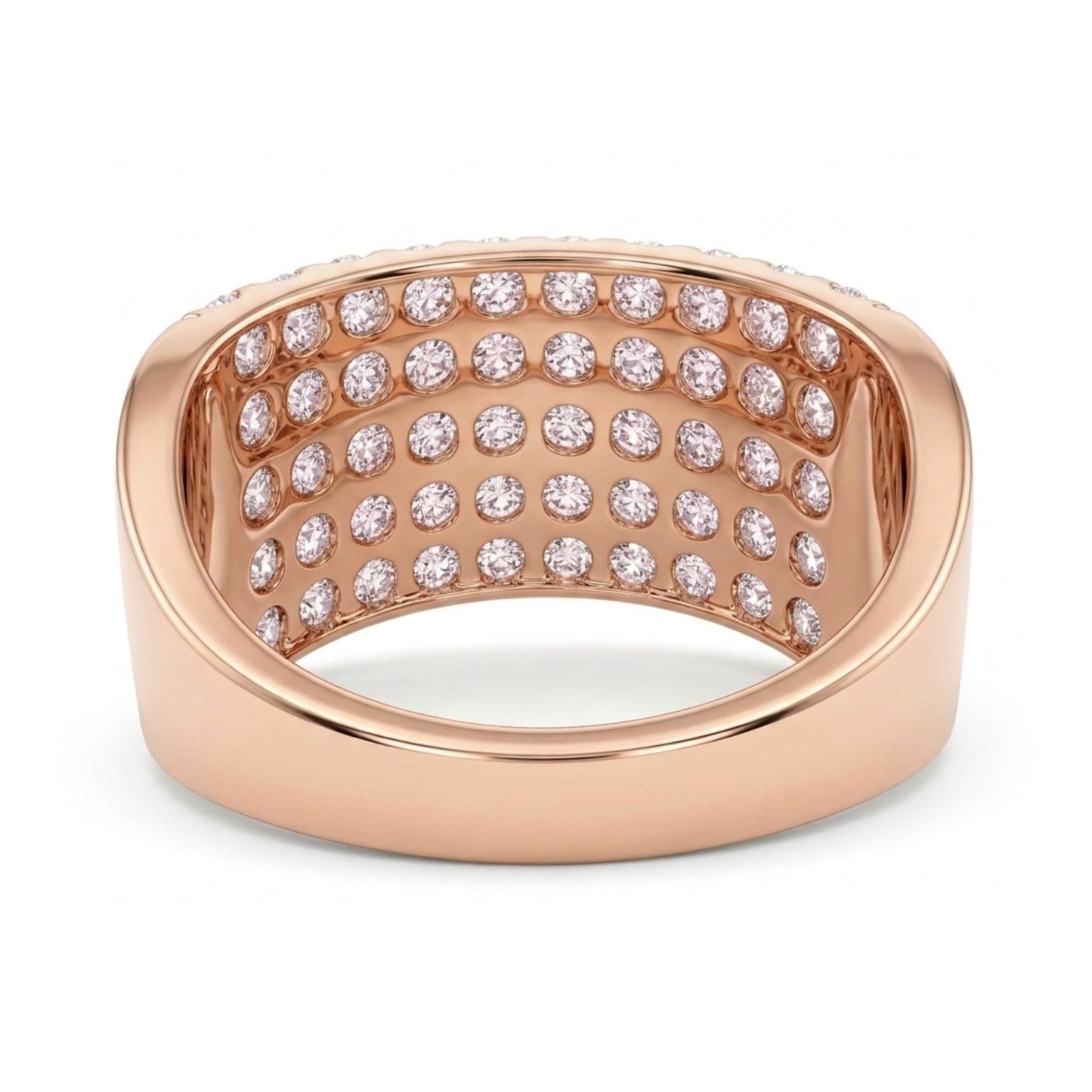 14K 2.00cttw Round Pink Diamond Band Ring