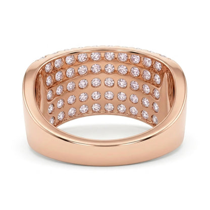 14K 2.00cttw Round Pink Diamond Band Ring