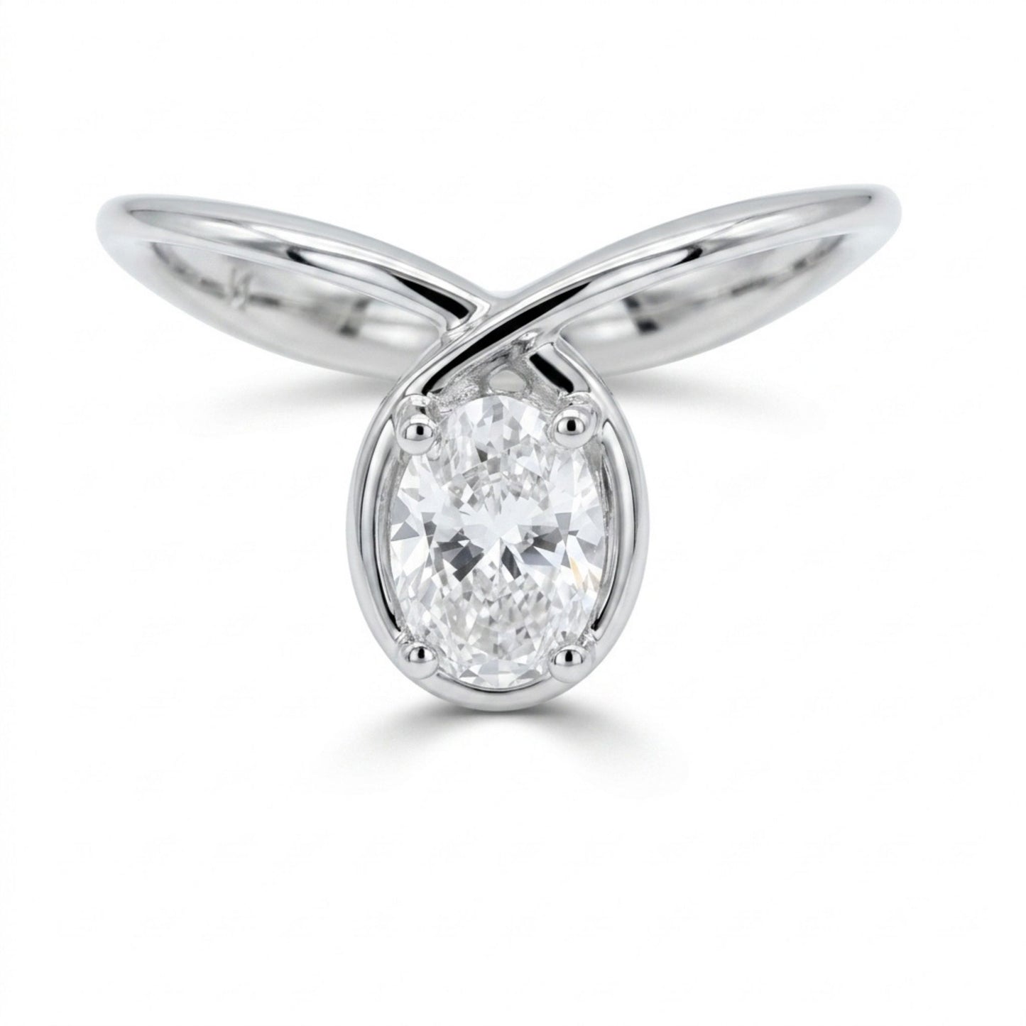 14K 0.50ct Oval VS White Diamond Ring