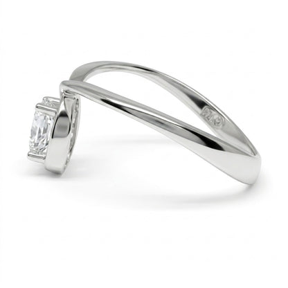 14K 0.50ct Oval VS White Diamond Ring