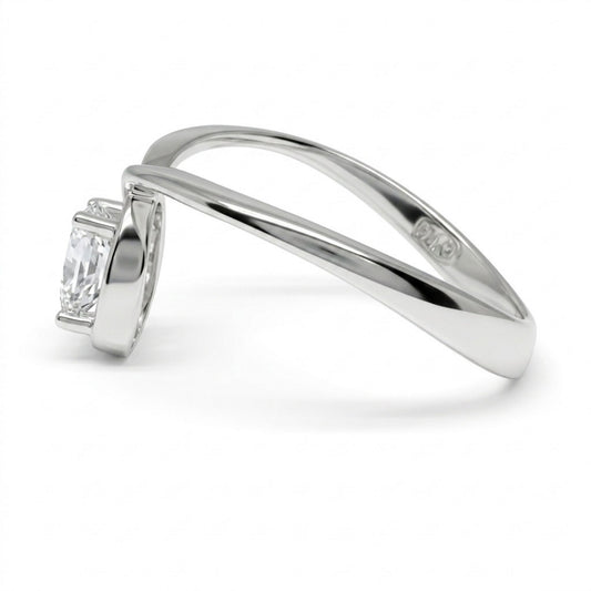 14K 0.50ct Oval VS White Diamond Ring