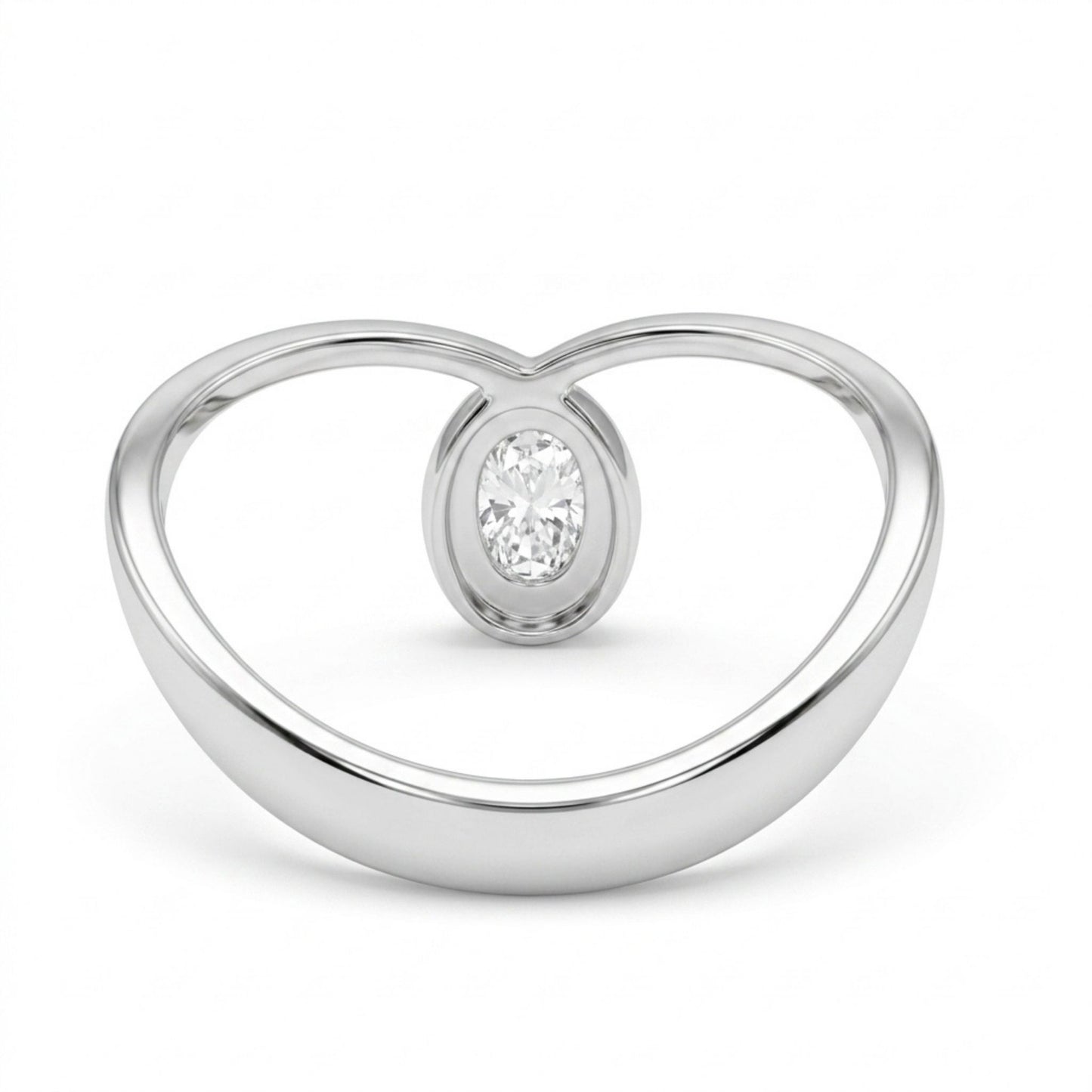 14K 0.50ct Oval VS White Diamond Ring
