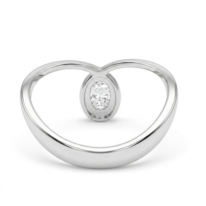 14K 0.50ct Oval VS White Diamond Ring