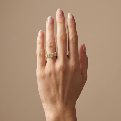 14K 2.00cttw Round VS Light Yellow Diamond Wonder Ring