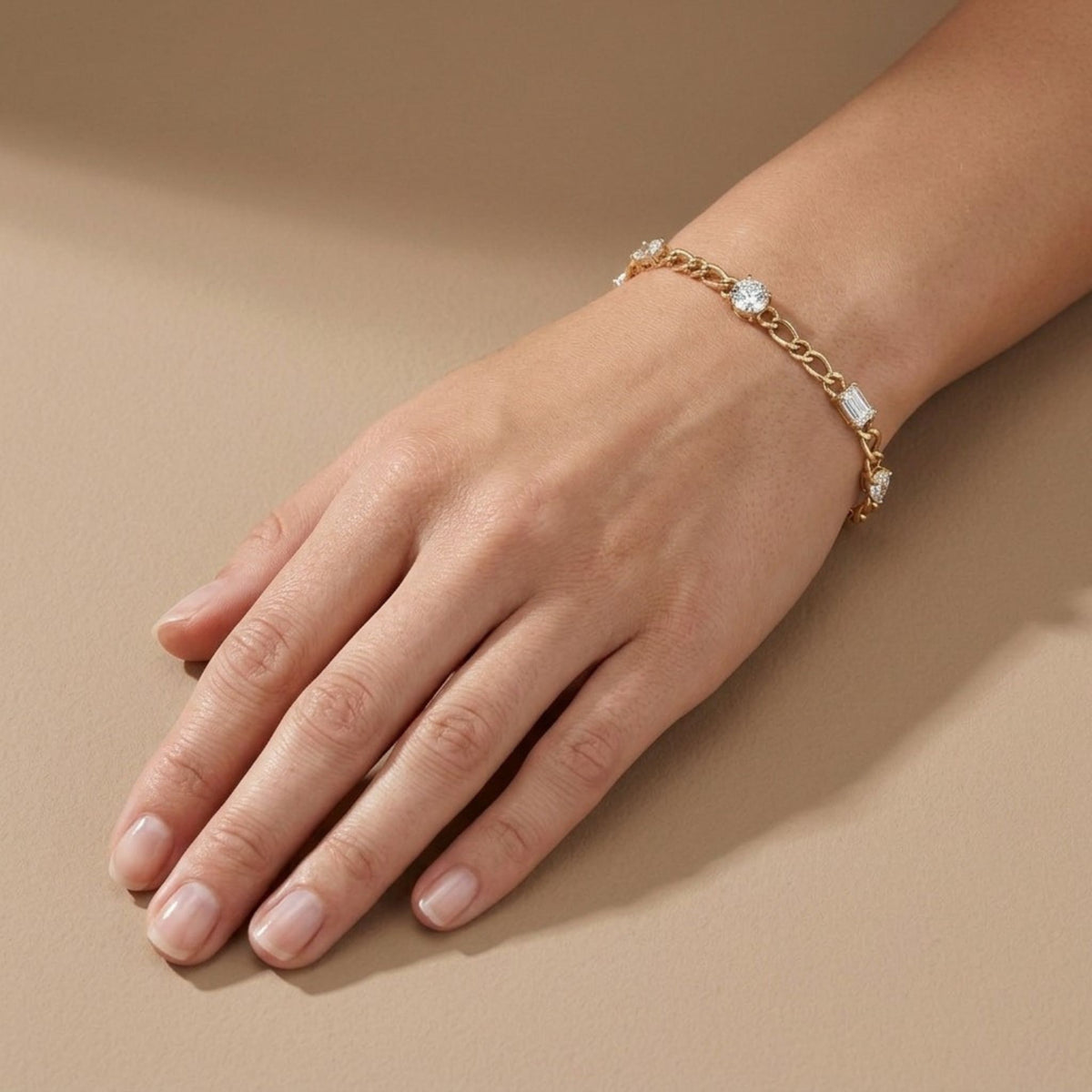 14K 3.10cttw VS White Diamond Link Bracelet
