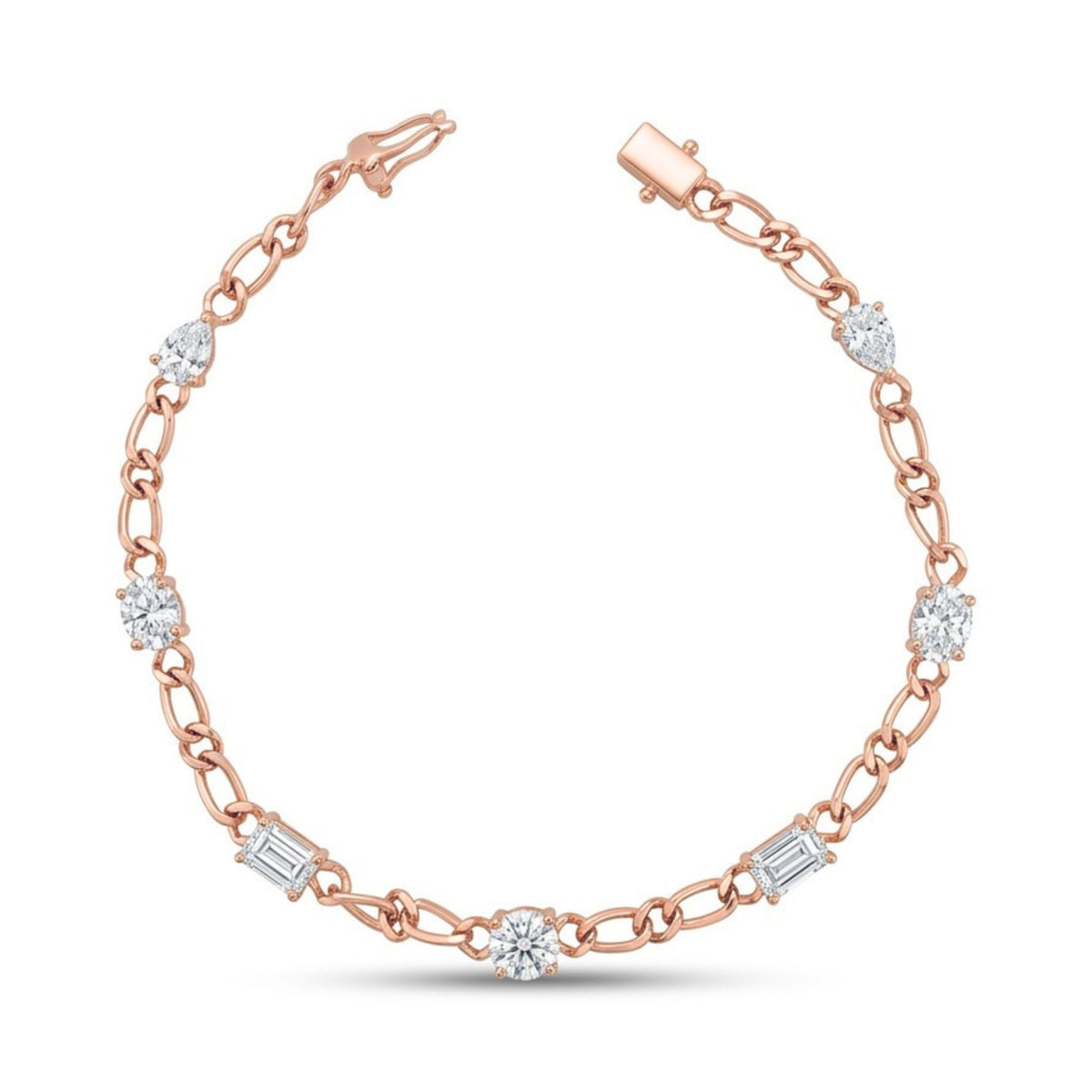14K 3.10cttw VS White Diamond Link Bracelet