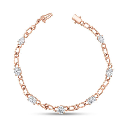 14K 3.10cttw VS White Diamond Link Bracelet