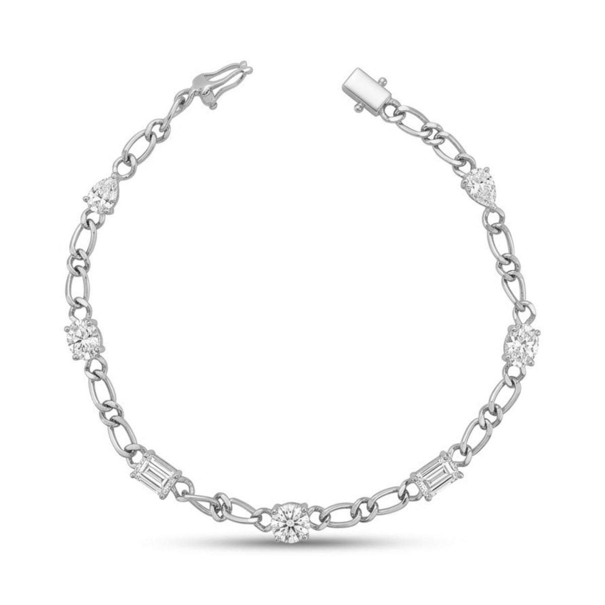 14K 3.10cttw VS White Diamond Link Bracelet