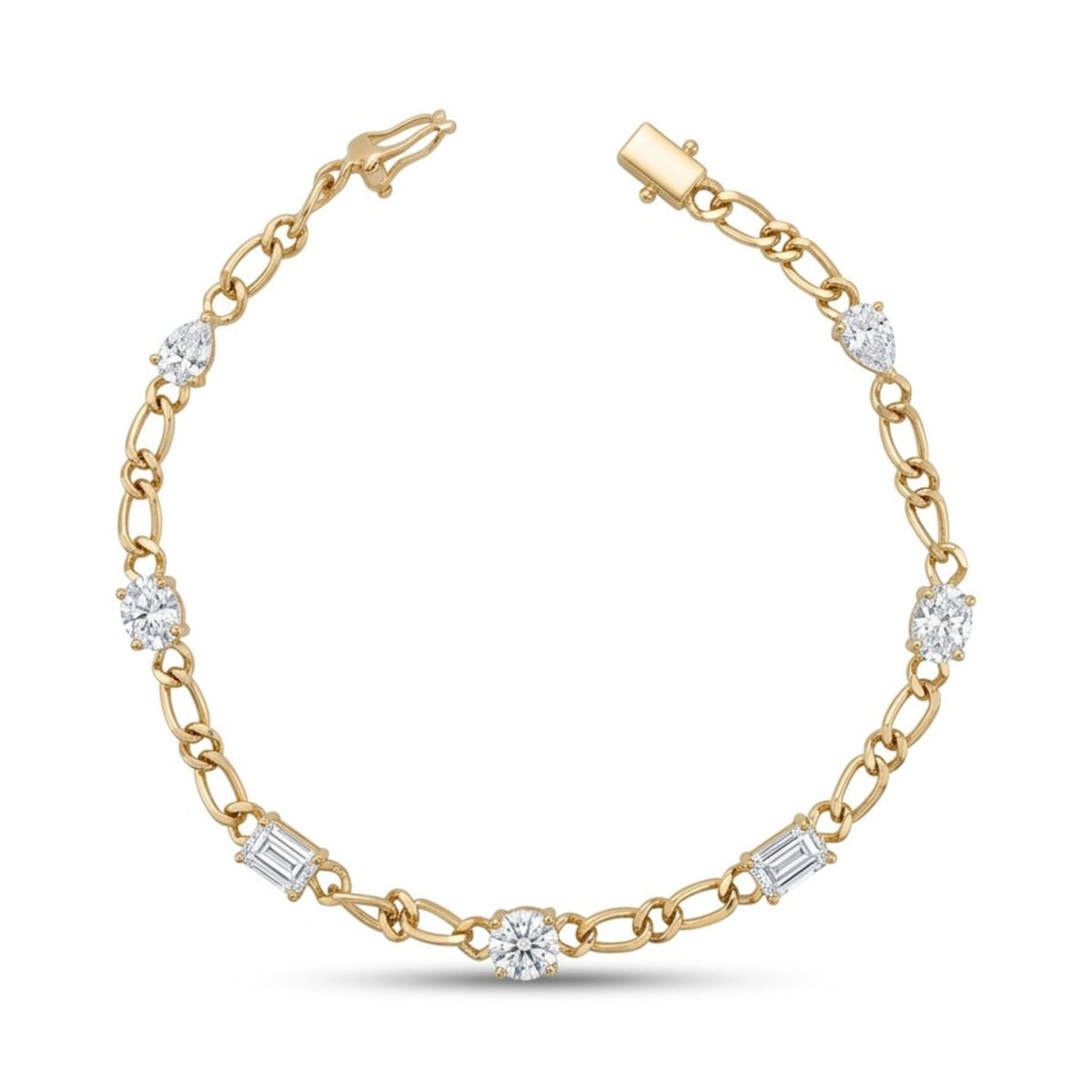 14K 3.10cttw VS White Diamond Link Bracelet