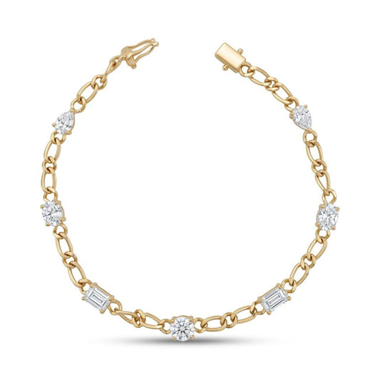 14K 3.10cttw VS White Diamond Link Bracelet