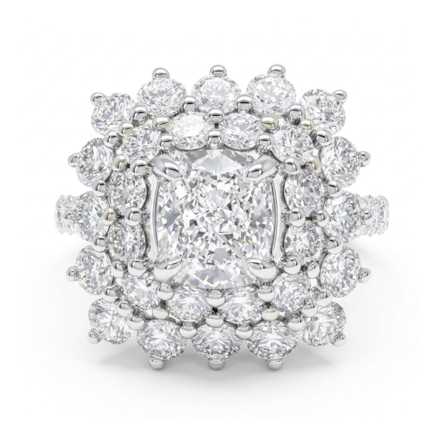 14K 1.01ct Round VS White Diamond 1.96cttw VS White Diamonds Ring GIA #2424491806