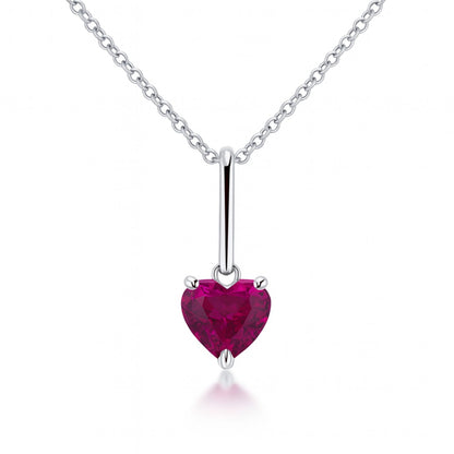 14K 3.00ct Heart Shape Copper Bearing Tourmaline Pendant