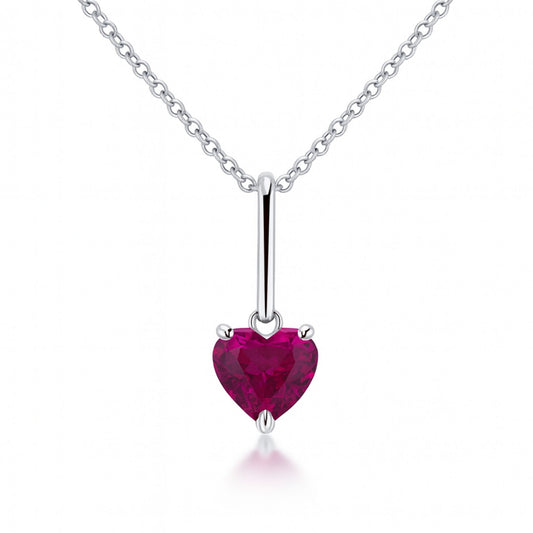 14K 3.00ct Heart Shape Copper Bearing Tourmaline Pendant
