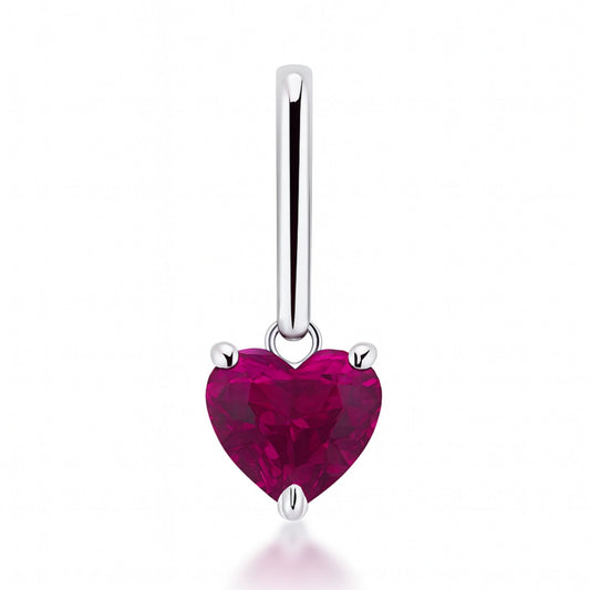 14K 3.00ct Heart Shape Copper Bearing Tourmaline Pendant