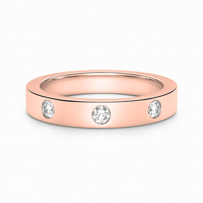 14K 0.23cttw Round VS White Diamond Band Ring
