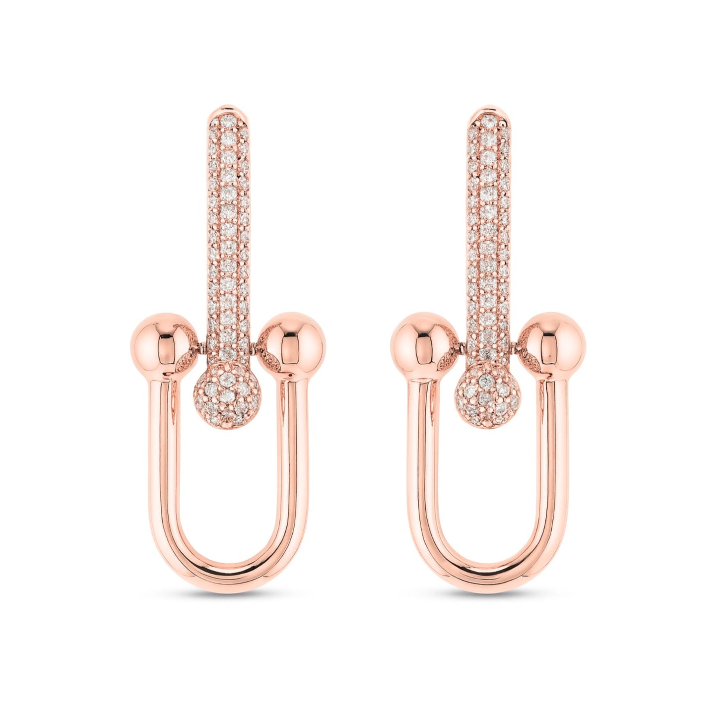 14K 0.40cttw VS White Diamonds Designer Link Earrings