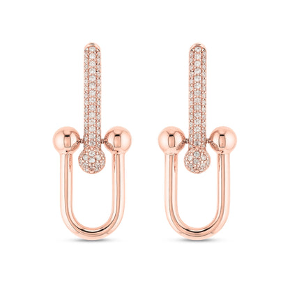 14K 0.40cttw VS White Diamonds Designer Link Earrings