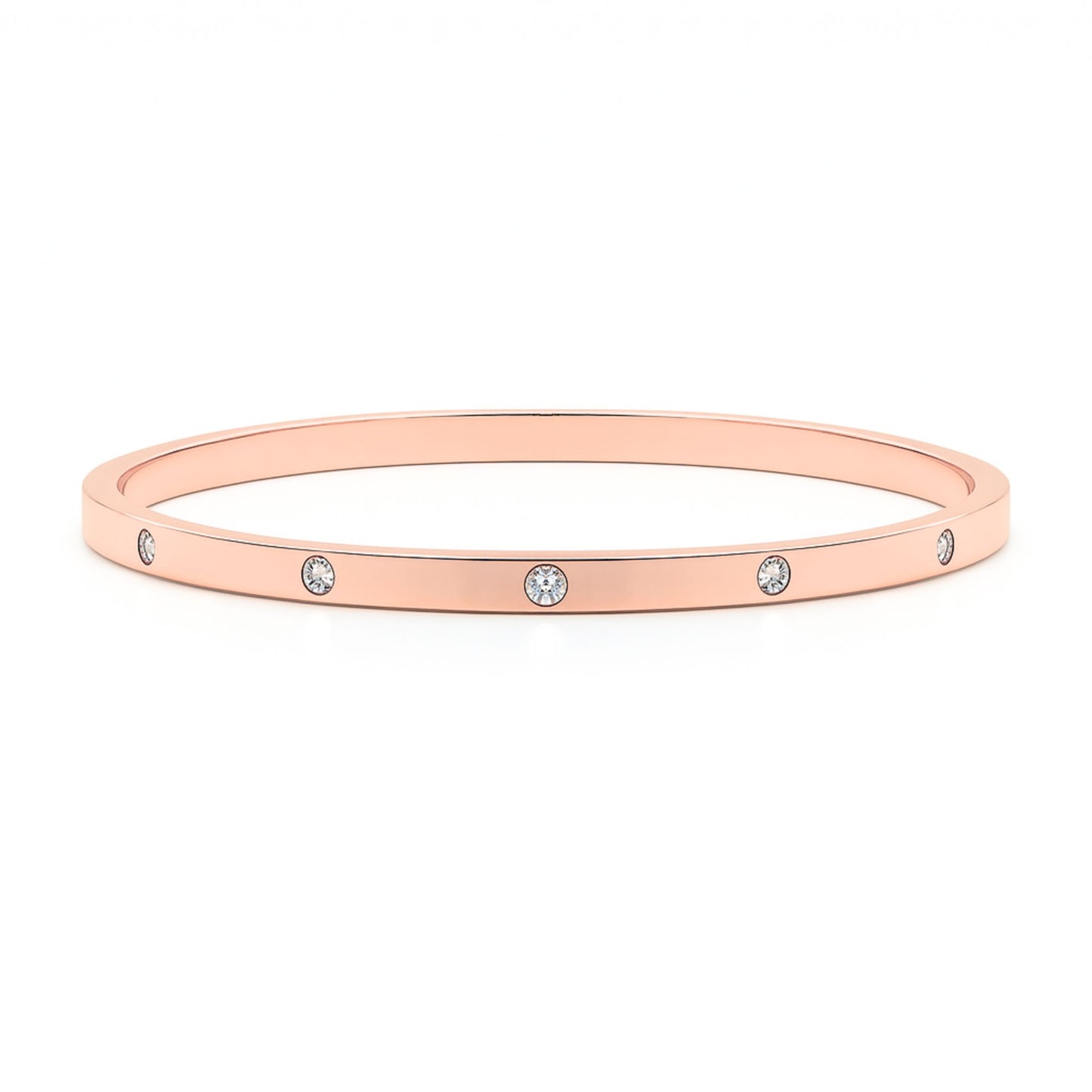14K 0.77cttw Round VS White Diamond Bangle
