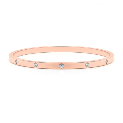 14K 0.77cttw Round VS White Diamond Bangle