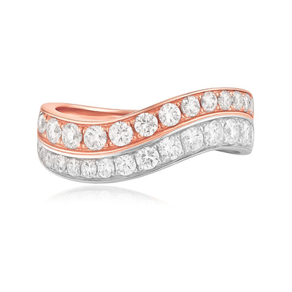 14K 1.01cttw Round VS White Diamond Band Ring