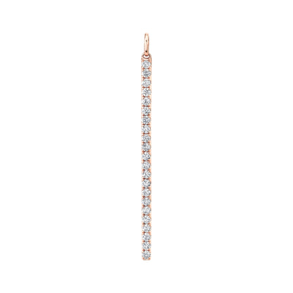 14K 1.01cttw VS White Diamonds Stiletto Pendant